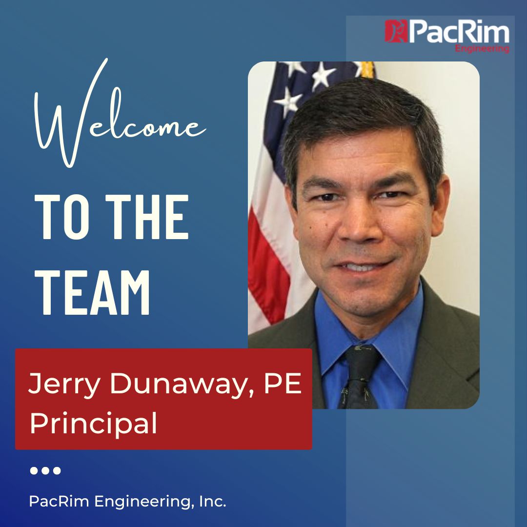 PacRim Engineering, Inc. is proud to introduce Jerry Dunaway, PE to our team! Mr. Jerry Dunaway will serve as Principal in our San Diego office to develop and grow engineering services across the market area. Mr. Dunaway is a California Registered Civil Engineer and a Certified Commercial Investment Member (CCIM) designee. He comes to PacRim following his retirement from Naval Facilities Engineering Systems Command Southwest in 2022 where he had managed various engineering and real estate programs since 1992. Most recently, Mr. Dunaway managed the command’s Military Construction (MILCON) program in support of the F-35 Joint Strike Fighter. His prior positions include deputy Desert Integrated Products Team operations officer, Public-Private Venture housing program management, base closure operations and program management, MILCON planning, and project management, hazardous waste site cleanup program management, and hazardous waste treatment, storage, and disposal operations. Mr. Dunaway’s other experiences include engineering consulting, residential construction and property management, and hospitality and collegiate facilities operations. He earned his BS in Civil/Environmental Engineering from California Polytechnic University Pomona and his MBA from San Diego State University. #Welcome #NewHire #Engineering #SanDiego